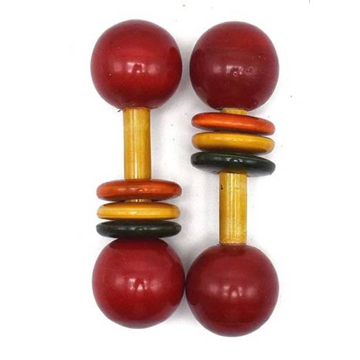 Multicolor Wooden Dumbbell Rattle Manufacturers in Hyderabad